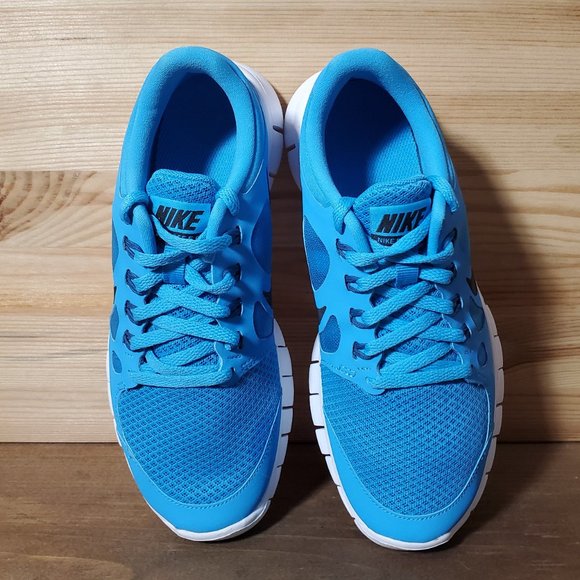 Nike Free 5.0 GS Vivid Blue Sneaker Size 4.5Y - Picture 6 of 7